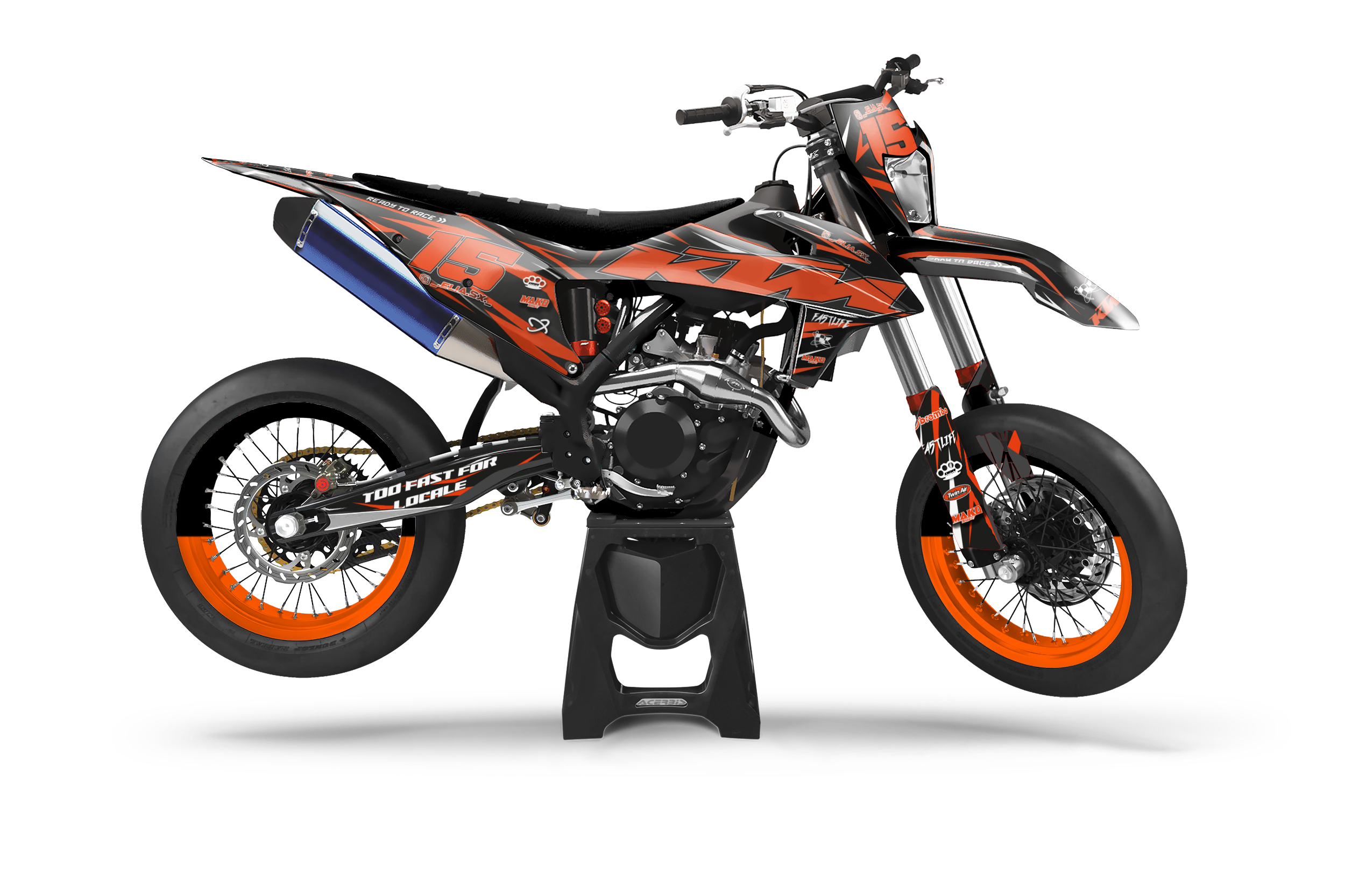 Moto con grafiche Mako Design